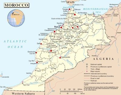 Morocco Travel Map