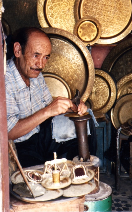 Fes-Man-In-Old-Medina-Brass-Working