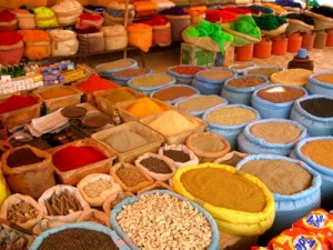 Spices in a Moroccan Souk