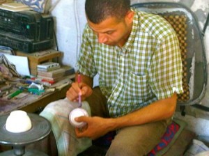 Man Painting Pottery, Cooperative Fes