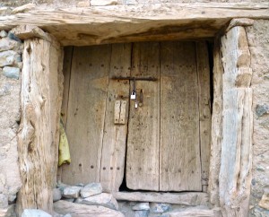 Door to Berber Granary, Sidi Moussa Ait Bougumez 