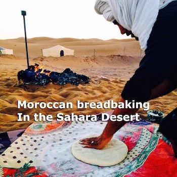 Bread baking in the Sahara, Photograph by Amanda Mouttaki